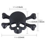 Skull And Cross Bone Shape Shining Metal Car Universal Sticker, Cross Bone