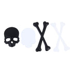 Skull And Cross Bone Shape Shining Metal Car Universal Sticker, Cross Bone