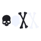 Skull And Cross Bone Shape Shining Metal Car Universal Sticker, Cross Bone