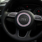 Universal Car Aluminum Steering Wheel Decoration Ring with Diamond For Start Stop Engine System, Universial