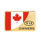 Universal Car Canada Flag Rectangle Shape VIP Metal Decorative Sticker, Canada Flag (Gold), Canada Flag (Silver)