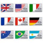 Universal Car Italy Flag Rectangle Shape VIP Metal Decorative Sticker, Italy Flag (Gold), Italy Flag (Silver)