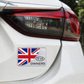 Universal Car UK Flag Rectangle Shape VIP Metal Decorative Sticker, UK Flag (Gold), UK Flag (Silver)