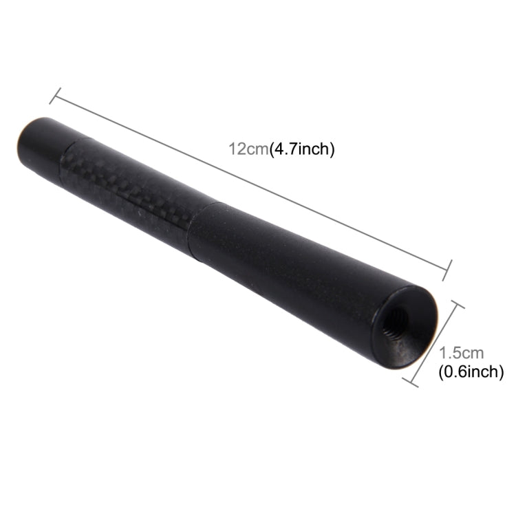 Carbon Fiber Aluminum Short Antenna Polished Universal Screws Base(Big Size), 12cm