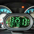 VST-7009V 4 In 1 Digital Car Thermometer Voltage Meter Luminous Clock Tester Detector LCD Monitor Back light, 4 In 1 Thermometer Voltage Meter