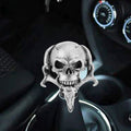 Universal Vehicle Car Creative Skull Double Heads Shaped Shifter Cover Manual Automatic Gear Shift Knob, Double Heads Shaped (Silver), Double Heads Shaped (Bronze), Double Heads Shaped (Beige)