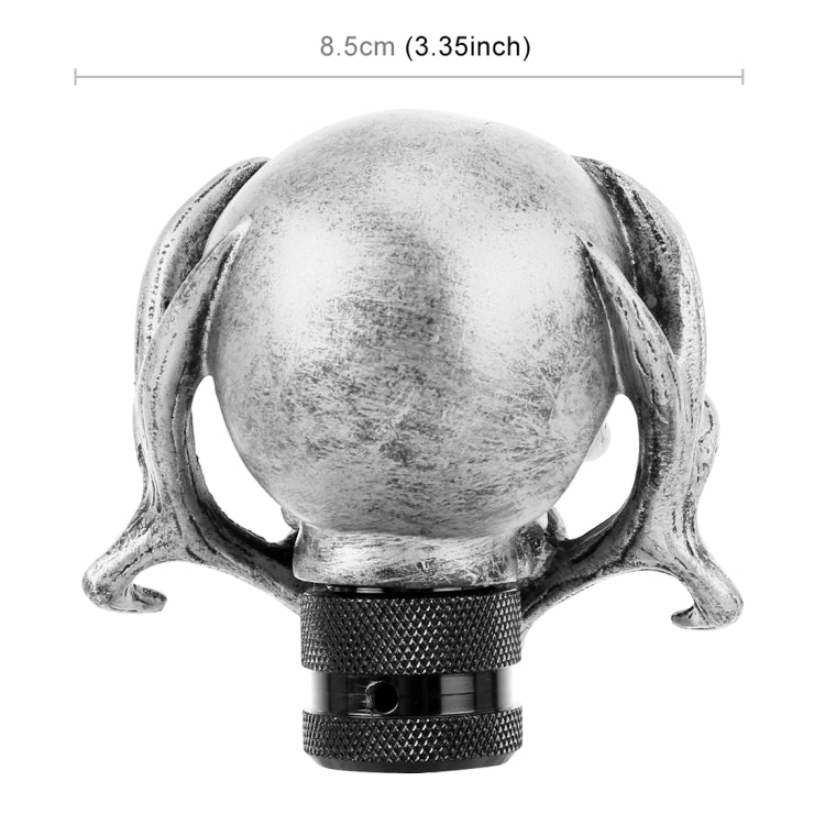 Universal Vehicle Car Creative Skull Double Heads Shaped Shifter Cover Manual Automatic Gear Shift Knob, Double Heads Shaped (Silver), Double Heads Shaped (Bronze), Double Heads Shaped (Beige)