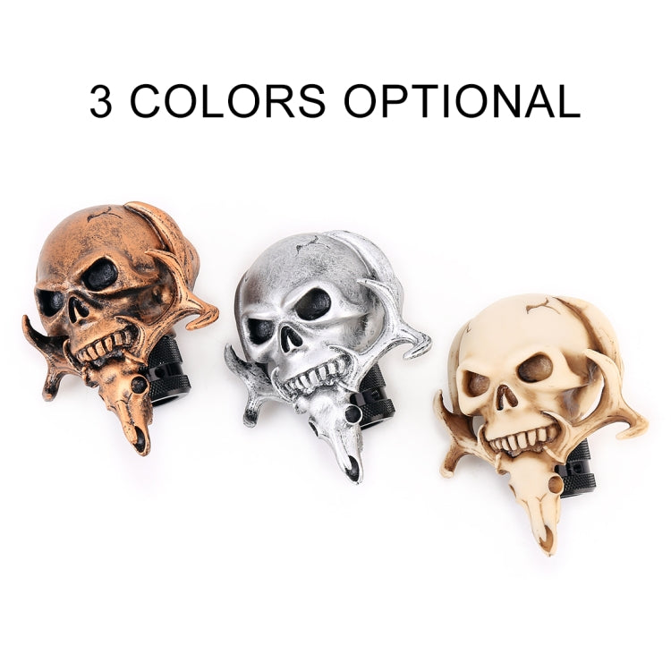 Universal Vehicle Car Creative Skull Double Heads Shaped Shifter Cover Manual Automatic Gear Shift Knob, Double Heads Shaped (Silver), Double Heads Shaped (Bronze), Double Heads Shaped (Beige)