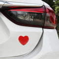Heart Shape Car Metal Body Decorative Sticker, Heart Shape (Red), Heart Shape (Silver)