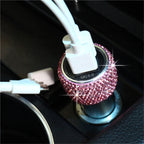 Car Diamond Aluminium Alloy QC3.0 Dual USB Quick Charger, QC3.0