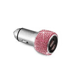 Car Diamond Aluminium Alloy QC3.0 Dual USB Quick Charger, QC3.0