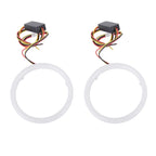2 PCS 2.5inch 3W White Light + Yellow Light Car Angel Eyes Light, DC 12V Cable Length: 50cm, 2.5inch