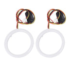 2 PCS 3inch 6W White Light + Yellow Light Car Angel Eyes Light, DC 12V Cable Length: 50cm, 3inch