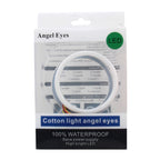 2 PCS 3inch 6W White Light + Yellow Light Car Angel Eyes Light, DC 12V Cable Length: 50cm, 3inch