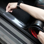 Universal Electroplate Carbon Fibre Car Door Threshold Decoration Strip Decorative Sticker, Size : 7CM x 2M, 7CM x 2M (Silver), 7CM x 2M (Gold), 7CM x 2M (Red)