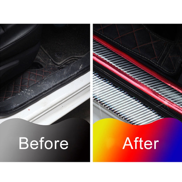 Universal Electroplate Carbon Fibre Car Door Threshold Decoration Strip Decorative Sticker, Size : 7CM x 2M, 7CM x 2M (Silver), 7CM x 2M (Gold), 7CM x 2M (Red)