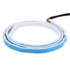 1.5m Car Auto Waterproof Universal Four Color Rear Flowing Light Tail Box Lights with Tail Light Controller, Ice Blue Light Driving Light, White Light Reversing Light, Red Light Brake Light, Yellow Light Turn Signal Light, LED Lamp Strip Tail Decoratio...