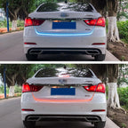 1.5m Car Auto Waterproof Universal Four Color Rear Flowing Light Tail Box Lights with Tail Light Controller, Ice Blue Light Driving Light, White Light Reversing Light, Red Light Brake Light, Yellow Light Turn Signal Light, LED Lamp Strip Tail Decoratio...