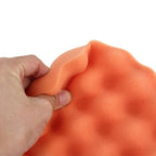2 PCS Car Wax Sponge Round and Wavy Shape Sponge High-density Waxing Sponge，Size:15 x 15cm, 15 x 15cm
