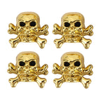 4 PCS Universal Skull Shape Gas Cap Mouthpiece Cover Gas Cap Tire Cap Car Motor Bicycle Tire Valve Caps, Skull Shape