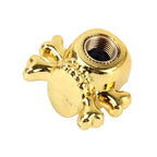 4 PCS Universal Skull Shape Gas Cap Mouthpiece Cover Gas Cap Tire Cap Car Motor Bicycle Tire Valve Caps, Skull Shape