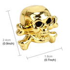 4 PCS Universal Skull Shape Gas Cap Mouthpiece Cover Gas Cap Tire Cap Car Motor Bicycle Tire Valve Caps, Skull Shape