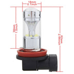 2 PCS H8/H11 60W 1200 LM 6000K Car Fog Lights with 12 CREE XB-D LED Lamps, DC 12V, H8/H11