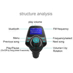 T11 Bluetooth FM Transmitter Car MP3 Player with LED Display, Support Double USB Charge & Handsfree & TF Card & U Disk Music Play Function, T11