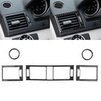 Car Carbon Fiber Air Outlet Ring + Intermediate Air Outlet + Side Air Outlet Panel Decorative Sticker for Mercedes-Benz W204 2007-2010, Air Outlet