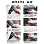 Car 2 in 1 Diagnostic Tool Brake Fluid Liquid Tire Pressure Tester, 2 in 1 Diagnostic Tool