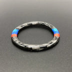 Car Carbon Fiber Soft Panel Engine Start Key Push Button Ring Trim Decorative Sticker for BMW E90 / E92 / E93  2005-2012, Soft  Ring Trim Decorative Sticker