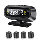 Universal Car Wireless Solar Energy TPMS Tire Pressure Alarm System External Tire Monitor, Tire Monitor 3