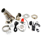 CNSPEED Stainless Steel Car Remote Control Electric Exhaust Valve Pipe Set, Size: 2.5 inch, Size: 2.5 inch