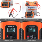 12V 6A Intelligent Universal Battery Charger for Car Motorcycle, Length: 55cm, UK Plug, UK Plug (Red), UK Plug (Yellow)