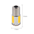 2 PCS 1156/Ba15s 5W 4 COB LEDs Car Turn Light, DC 12V, 1156+5W Yellow Light