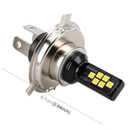 2 PCS H4 DC9-16V / 3.5W(H) 1.1W(L) / 6000K / 320LM Car Auto Fog Light 12LEDs SMD-ZH3030 Lamps, with Constant Current, H4