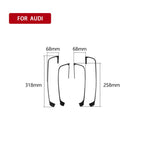 4 PCS Car Carbon Fiber Door Button Decorative Frame for Audi A3, Door Button