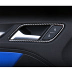 4 PCS Car Carbon Fiber Inner Armrest Decorative Frame for Audi A3, Inner Armrest