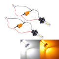 2 PCS 1156/BA15S/BAU15S 10W 1000LM 6000K White + Yellow Light DRL&Turn Light with 20 SMD-5730-LED Lamps，DC 12-24V, 1156 20 SMD-5730-LED Lamps