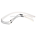 2 PCS 12V Car Daytime Running Lights Soft Article Lamp, White + Yellow Light, Length: 85cm, 85cm