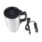 Stainless Steel Electric Smart Mug 12V Car Electric Kettle Heated Mug Car Coffee Cup With Charger Cigarette Lighter Heating Cup Kettle Vacuum Insulated Water Heater Mug, Smart Mug