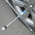 Compact Universal Tire Iron Lug Wrench with 17mm 19mm 21mm 23mm Socket Adapters, Universal 17mm 19mm 21mm 23mm