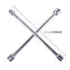 Compact Universal Tire Iron Lug Wrench with 17mm 19mm 21mm 23mm Socket Adapters, Universal 17mm 19mm 21mm 23mm