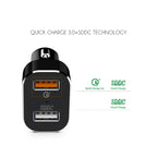 VEDFUN TurboDrive C210 Dual Ports Quick Charge 3.0 + SDDC Technology USB Car Charger for Smartphones and Tablets, C210
