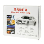 2 PCS 12V Car Daytime Running Lights Soft Article Lamp, Blue Light, Length: 30cm, 30cm