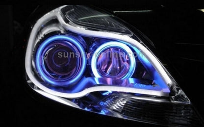 2 PCS 12V Car Daytime Running Lights Soft Article Lamp, Blue Light, Length: 30cm, 30cm