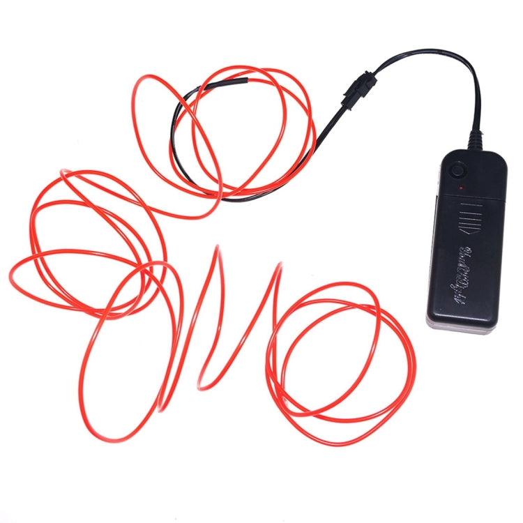 YouOKLight Neon EL Cold Round Flexible Strip Light with 3V Battery Box for Dance Party Car Decoration, Length: 3m, 3M Red Light, 3M Blue Light, 3M Grenn Light