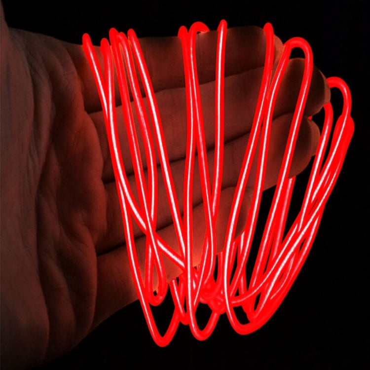 YouOKLight Neon EL Cold Round Flexible Strip Light with 3V Battery Box for Dance Party Car Decoration, Length: 3m, 3M Red Light, 3M Blue Light, 3M Grenn Light