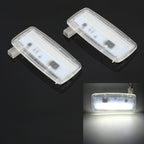 2 PCS Car DC12V / 1.5W / 6000K / 100LM LED Vanity Mirror Lamp Makeup Mirror Light with 18 SMD-3014 Lamps for BMW E93, White Light, Makeup Mirror Light