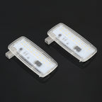 2 PCS Car DC12V / 1.5W / 6000K / 100LM LED Vanity Mirror Lamp Makeup Mirror Light with 18 SMD-3014 Lamps for BMW E93, White Light, Makeup Mirror Light